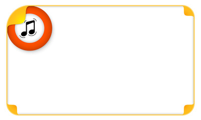 Color frame for your text and a music symbol