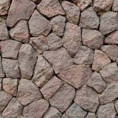 Pattern wall from decorative stones