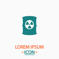 Radioactive waste computer symbol