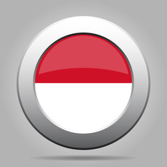 Fototapeta premium metal button with flag of Monaco