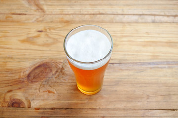 Craft beer in the glass