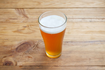 Craft beer in the glass