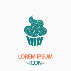 Sweet cupcake computer symbol