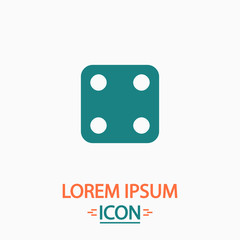 Dice Cube computer symbol