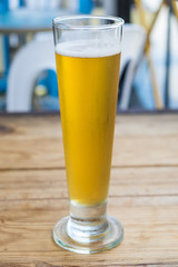 Craft beer in the glass