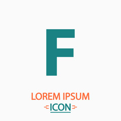 Fototapeta premium Letter F computer symbol