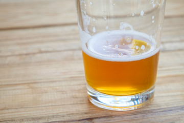 Craft beer in the glass