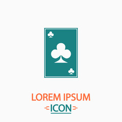 Clubs card computer symbol