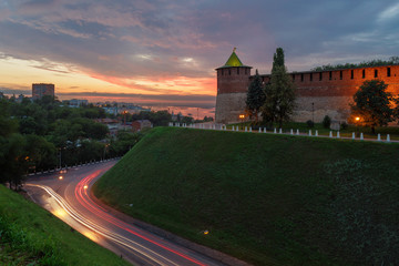 Obraz premium Koromyslova Tower and Zelensky Descent in Nizhny Novgorod.