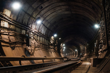 circular subway tunnel turn left.