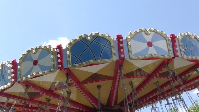 Carousel for children in the summer Park