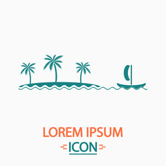 Obraz premium Island computer symbol