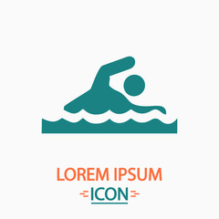 Swimming computer symbol