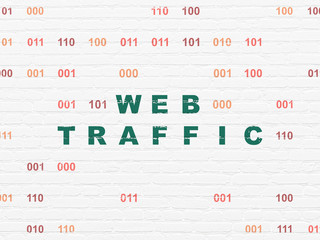 Web design concept: Web Traffic on wall background