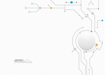 Vector illustration background of abstract communication - social media technology concept with label circles design and space for your content, business, social media, network and web design