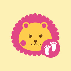 Naklejka premium baby shower icon design 