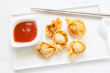 Deep fried won ton