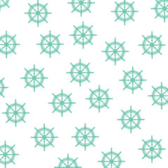 Pattern with hand drawn anchors and steering wheels
