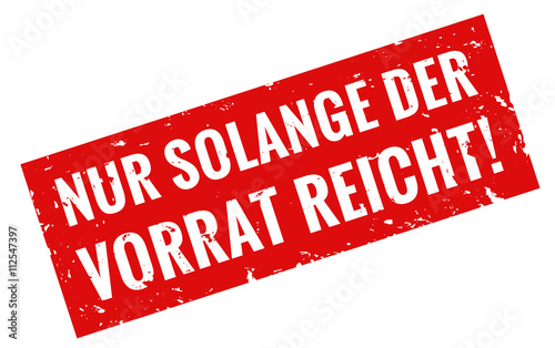 "Nur solange der Vorrat reicht stempel rot" Stockfotos und lizenzfreie