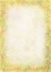 Pastel drawn textured background. Crumpled old paper. Blank for letter or greeting card. A4 size format. Series of Watercolor, Oil, Pastel, Chalk, Inc Backgrounds and Cards, Blanks and Forms.