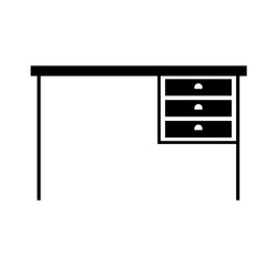 Simple working table with drawers, EPS10
