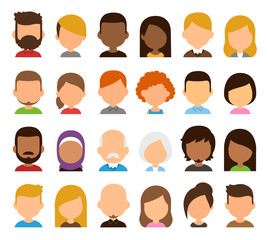 Cartoon avatar set