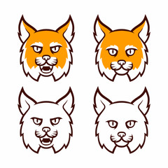 Obraz premium Angry wildcat mascot head