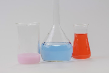 colorful laboratory on White background