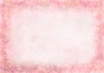 Pastel drawn pink textured background.Crumpled paper.Blank for letter or greeting card. A4 size format. Series of Watercolor, Oil, Pastel, Chalk, Inc Backgrounds and Cards, Blanks and Forms. - 112550907
