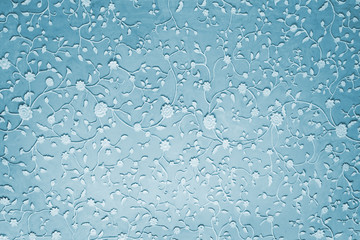 floral blue moulding