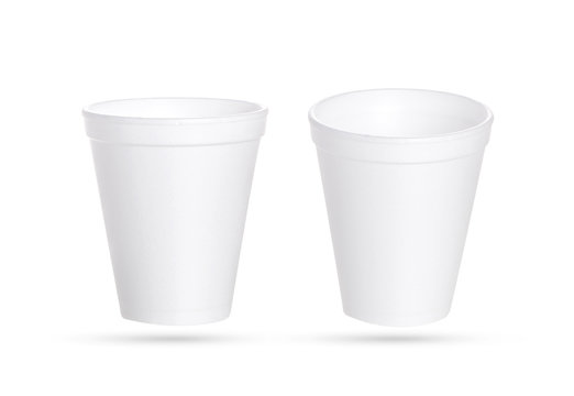 Plastic cup isolated on white background with clipping path