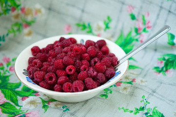Fresh summer raspberry