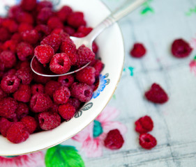 Fresh summer raspberry