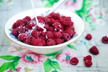 Fresh summer raspberry