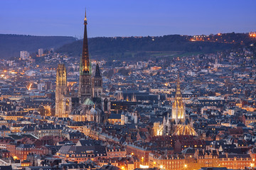 Rouen skyline.