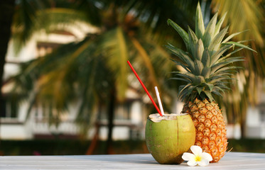 coconut and pineapple