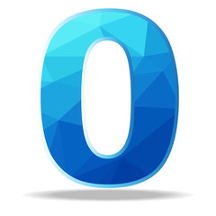 The illustration design Number Colorful polygon on white background.