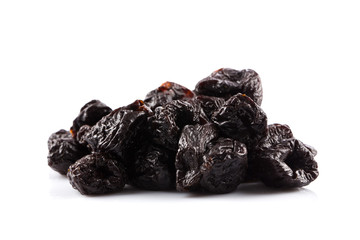 Dried plum - prunes isolated