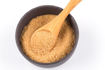 brown sugar in a dark bowl