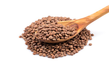 Lentils Isolated on White Background