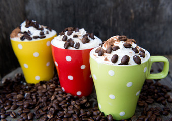 Coffee with whipped cream
