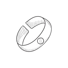 Bracelet sketch icon.