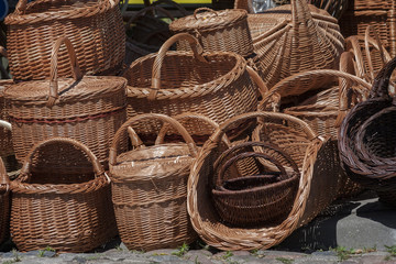 Handmade wicker baskets