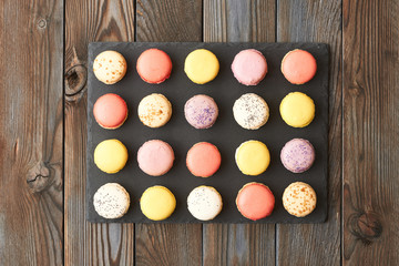 French delicious dessert macaroons