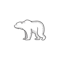 Obraz na płótnie Canvas Bear sketch icon
