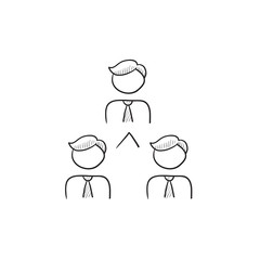 Business team sketch icon.