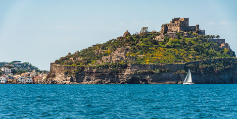 Ischia, Castle, view from the sea