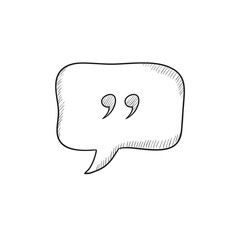 Speech bubble sketch icon.