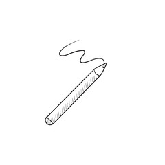 Cosmetic pencil and stroke sketch icon