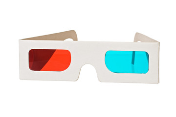 3d glasses isolated on the white background